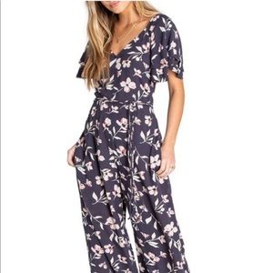 Navy Floral Billabong Jumpsuit